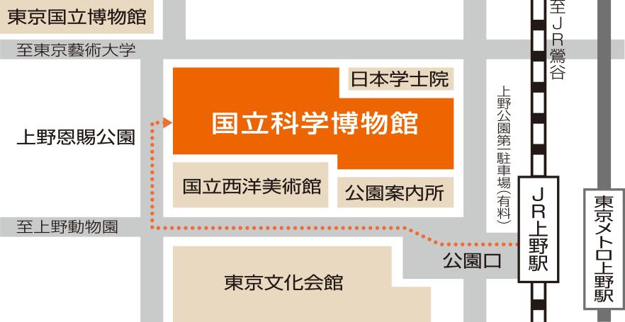 国立科学博物館マップ